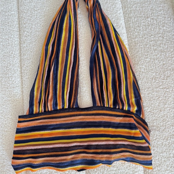 Striped Multicolor Crop Top - Picture 3 of 4